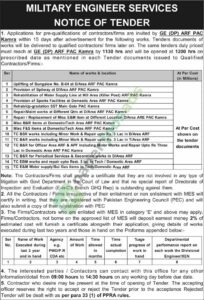 Tender Notice - MILITARY ENGINEER SERVICES - MILITARY ENGINEER SERVICES