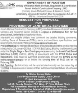 Request for Proposal for Provision of Janitorial Services