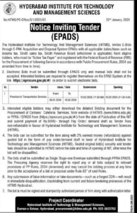 Tender Notice – Hyderabad