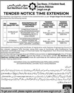 Tendor Notice Time Extension