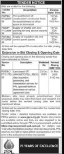 Tender Notice