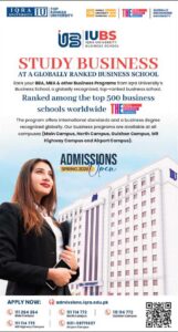 Admission Notice Spring 2026 – IUBS UNIVERSITY