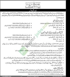 Tender Notice - SINDH BANK - Sindh - SINDH BANK