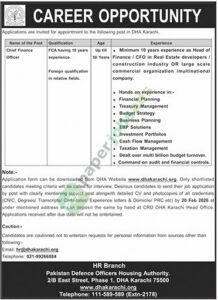 Job Vacancy - Chief Finance Officer - CAREER OPPORTUNITY - Karachi - DHA