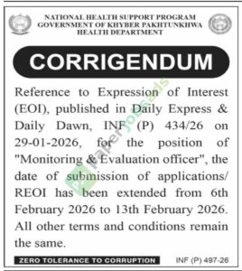 Tender Notice - National Health Support Program (NHSP-KP) - National Health Support Program (NHSP-KP)