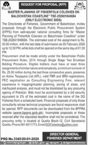 The Directorate of Fisheries, Government of Balochistan, invites – (Quetta)