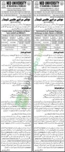 Tender Notice - NED UNIVERSITY - Karachi - NED UNIVERSITY