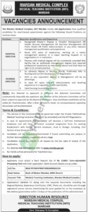 Job Vacancy - Hospital Director - Mardan Medical Complex - Mardan - Mardan Medical Complex