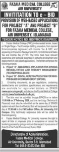 FAZAIA MEDICAL COLLEGE; AIR UNIVERSITY – (Islamabad)