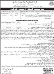 Tender Notice – Dated: 22-01-2026 – Sindh