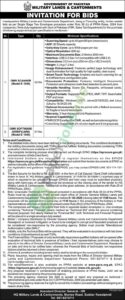 Tender Notice - GOVERNMENT OF PAKISTAN - Rawalpindi - Military Lands and Cantonments (MLC)