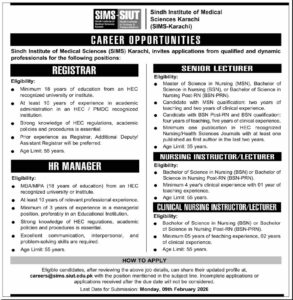 Job Vacancy – Instructor – Sindh Institute – Karachi