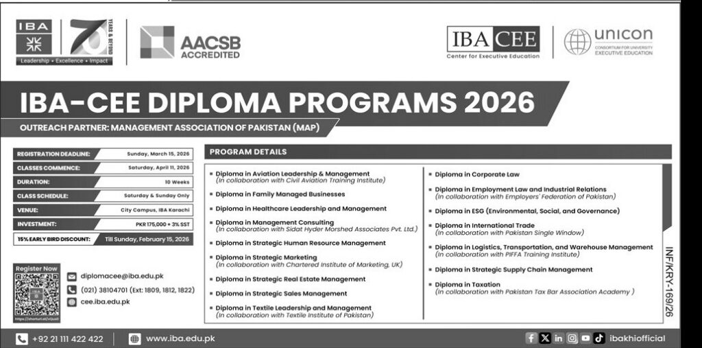 IBA – CEE Diploma Programs 2026 - Original Advertisement