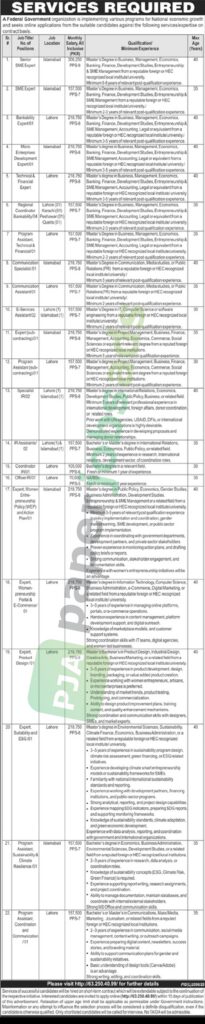 Job Vacancies in Federal Government's programs for National economic growth - Federal Government