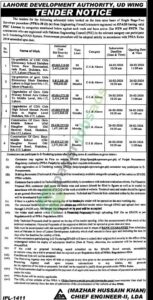 Tender Notice - Upgradation of CDG Girls Elementary School - LDA