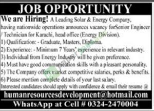 Technician - Solar & Energy Company