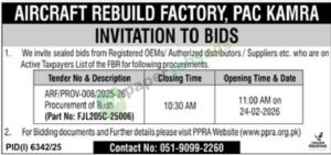 Tender Notice - Procurement of Bush - AIRCRAFT REBUILD FACTORY