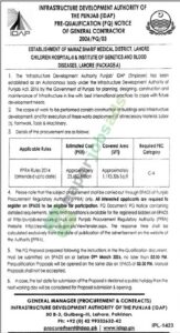 Tender Notice - Construction of Buildings and Infrastructure Development - INFRASTRUCTURE DEVELOPMENT AUTHORITY