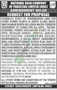 Tender Notice - RFP - NATIONAL GRID COMPANY - NATIONAL GRID COMPANY