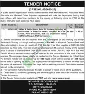 10kWp & 20KWp Hybrid Solar PV Systems - Public sector organization