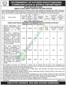 Tender Notice - Misc. Works - GOVERNMENT OF KHYBER PAKHTUNKHWA - Communication & Works Department