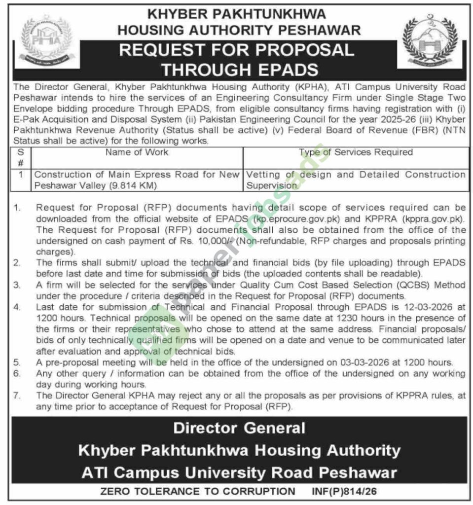 Construction of Main Express Road - KPK HOUSING AUTHORITY