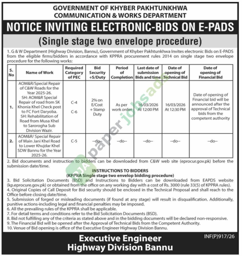 Misc. Works - Communication & Works Department