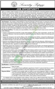 Job Vacancy - General Manager Audit - Security Papers