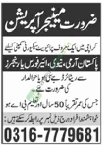 Job Vacancy for Manager Operation - Private Security Company