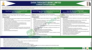 Job Vacancy - Head Project Unit - ZARAI TARAQIATI BANK LIMITED - Islamabad - ZARAI TARAQIATI BANK LIMITED