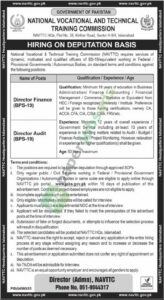 Job Vacancy - Director Finance / Audit - NAVTTC