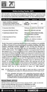 Tender Notice - Commissioning of 85KVA Dieseal - IBA
