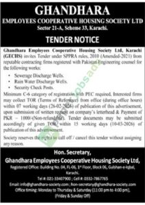 Tender Notice FOR Misc. Works - GHANDHARA EMPLOYEES COOPERATIVE HOUSING SOCIETY LTD