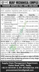 Supply of Misc. Items - Heavy Mechanical Complex