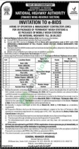 Tender Notice - Hiring of Operation & Management Contractor - NHA