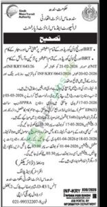 Corrigendum - Maintenance & Repair Works - Sindh Mass Transit Authority