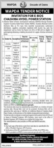 Tender Notice - WAPDA - Mianwali - WAPDA