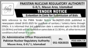 Tender Notice - PAKISTAN NUCLEAR REGULATORY AUTHORITY - Islamabad - PAKISTAN NUCLEAR REGULATORY AUTHORITY