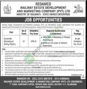 Job Vacancy - Associate (Branding & Selling Rights) - REDAMCO