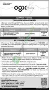 Tender Notice - Diesel Gensets - OGDC