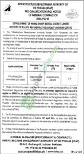 Construction of Buildings & Infrastructure - INFRASTRUCTURE DEVELOPMENT AUTHORITY OF