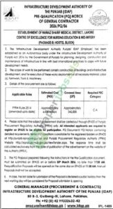 Pre-Qualification notice of General Contractor - 2026/PQ/06 - INFRASTRUCTURE DEVELOPMENT AUTHORITY OF