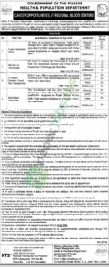 Career Opportunities At Regional Blood Centers - Health And Population Department
