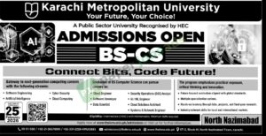 Admission Notice - Undergraduate - Karachi Metropolitan University - Karachi - Karachi Metropolitan University