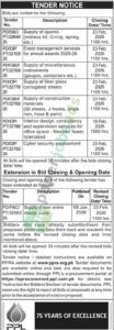 Tender Notice - Supply of spares - Islamabad - PPL