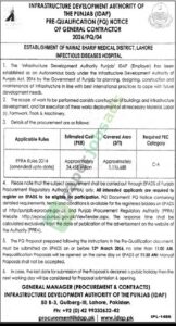 Pre-Qualification notice of General Contractor - 2026/PQ/04 - INFRASTRUCTURE DEVELOPMENT AUTHORITY OF