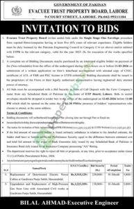 Misc. Works - Evacuee Trust Property Board