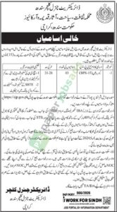 Job Vacancy for Cameraman - Culture, Tourism, Antiquities & Archives Department, Government of Sindh