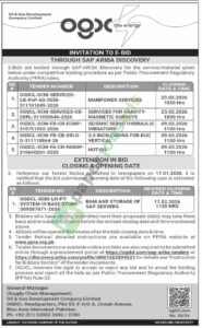 Tender Notice - Gravity-Magnetic Survey Services - OGDC