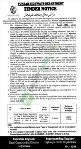 Special Repair Estimate Reconstruction - PUNJAB HIGHWAYS DEPARTMENT